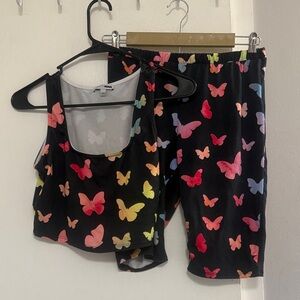 Fashion Nova Butterfly Tank & Short Set